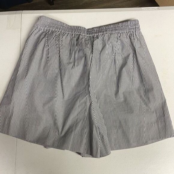 J crew tie waist short stripe in organic cotton size 8 women’s NWT - Picture 2 of 4